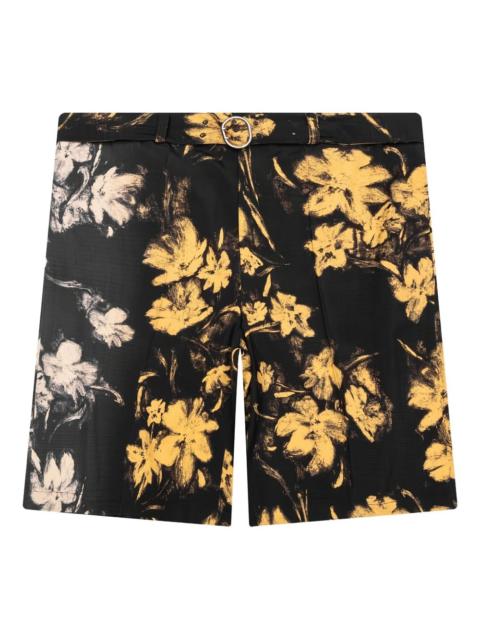 Jil Sander floral-print belted shorts
