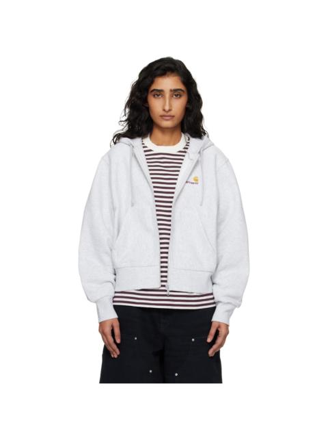 Carhartt Gray American Script Hoodie