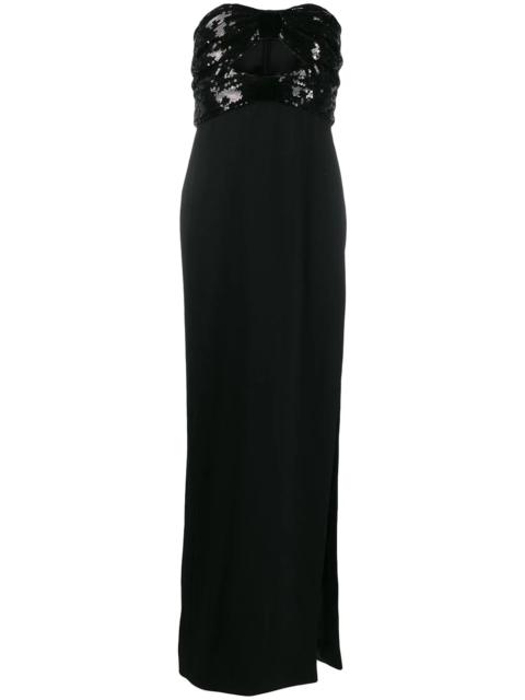 SAINT LAURENT sequin-embellished evening gown