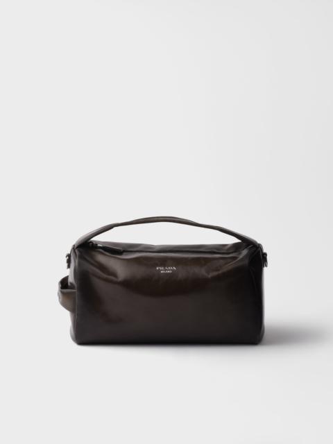 Prada Antiqued leather shoulder bag