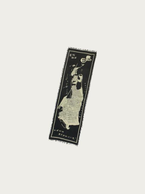 Kapital Rayon Fringed Stole (KAYO HUESO) - Black