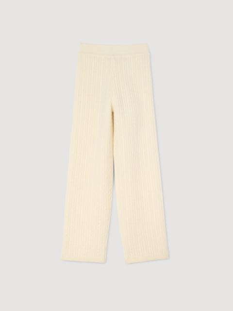 Sandro CABLE KNIT PANTS