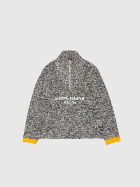 Stone Island COTTON-LINEN-POLYESTER WITH RUBBERISED EFFECT MARINA SWEATER