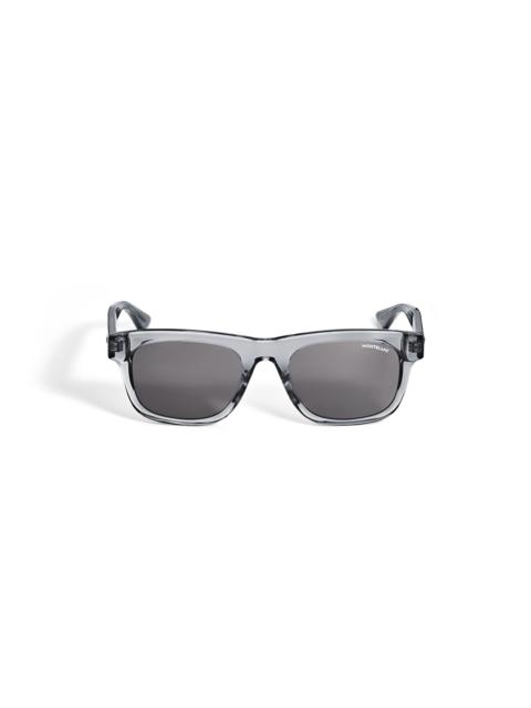 Montblanc SQUARED SUNGLASSES WITH GREY COLOURED ACETATE FRAME