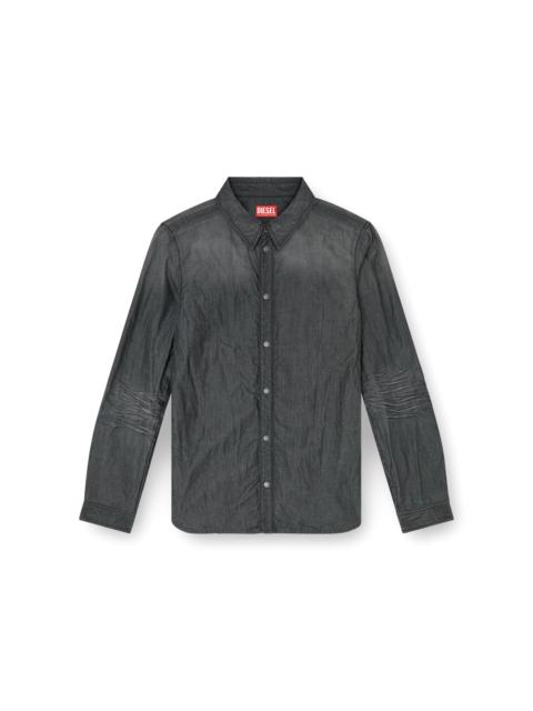 Diesel SHIRT IN CREASED DENIM