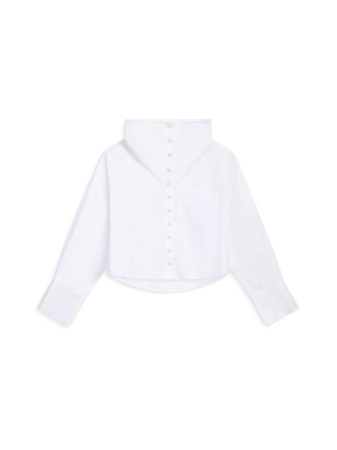 DEREK LAM 10 CROSBY BIANCA FUNNEL NECK BLOUSE
