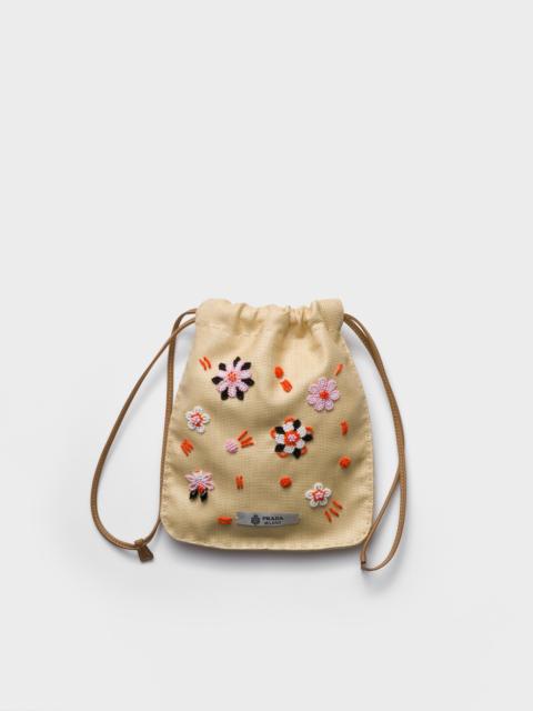 Prada Embroidered canvas smartphone case