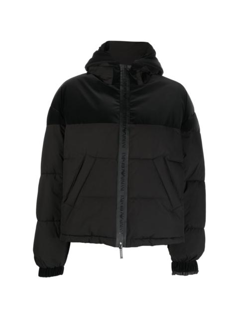 logo-tape padded puffer jacket