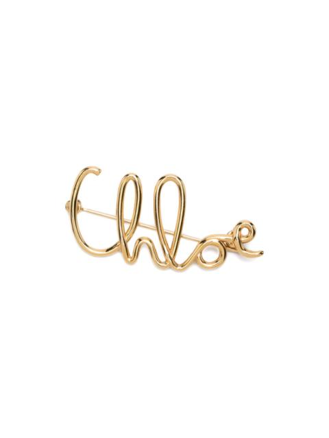 Chloé logo brooch