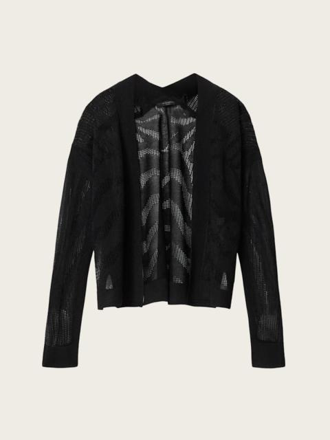 ALLSAINTS MISHA LONG SLEEVED CROPPED CARDIGAN