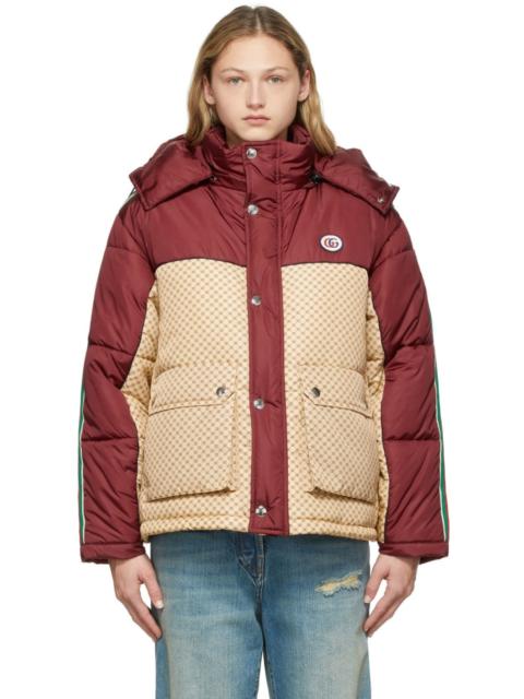 GUCCI GG parachute padded colour-block jacket