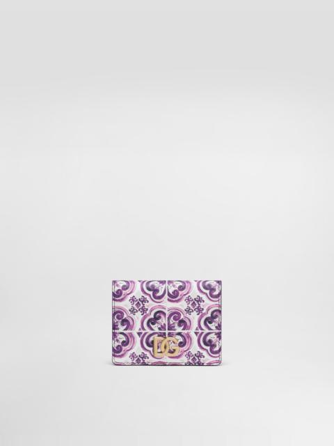 Dolce & Gabbana Majolica-print continental calfskin wallet