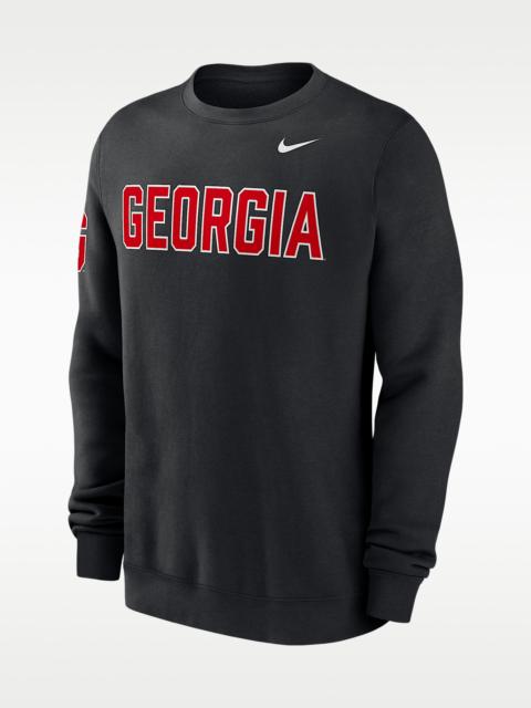 Nike Georgia Sideline Club Men's Nike College Pullover Crew