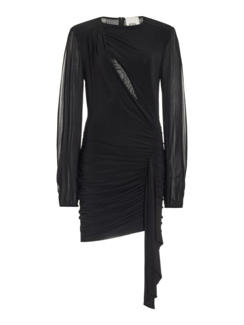 Vinia Ruched Mini Dress black
