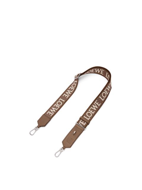 Loewe D-ring strap in Anagram jacquard and calfskin