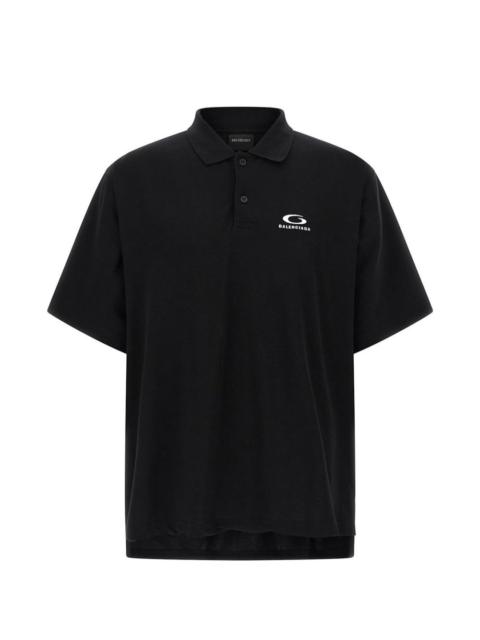 BALENCIAGA logo-detail polo shirt