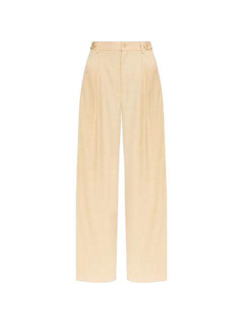 GESTUZ button pleated trousers