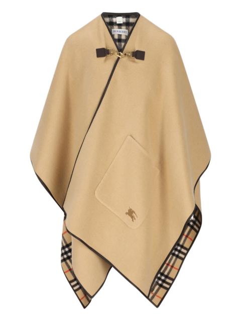 Burberry checked patch-pocket cape