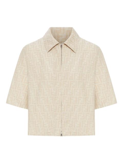 FENDI FF logo chambray jacket