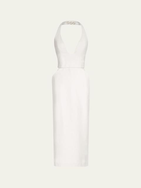 TWP On Again Off Again Halter Midi Dress