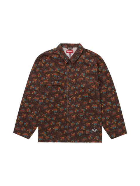 Supreme Supreme Denim Chore Coat Coat (SS22) Flowers
