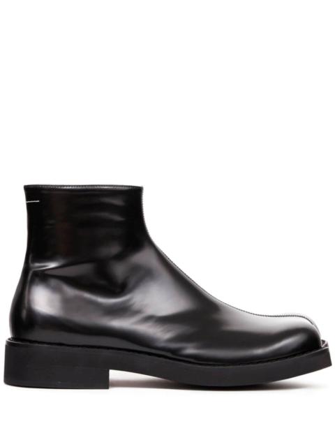MM6 Maison Margiela Trunk leather ankle boots