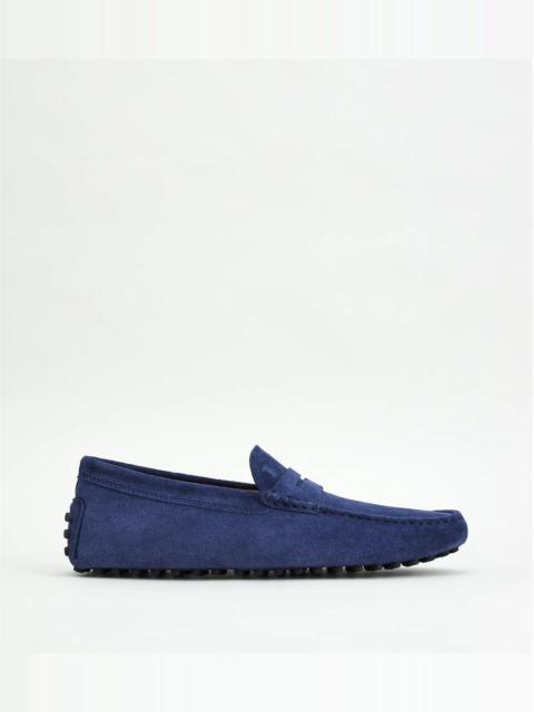 Tod's GOMMINO DRIVING SHOES IN SUEDE - BLUE