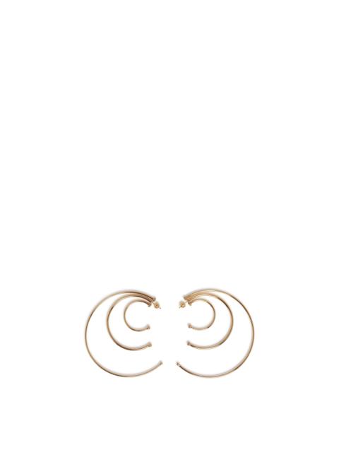PANCONESI Gold Pierced Solar Hoops Earrings