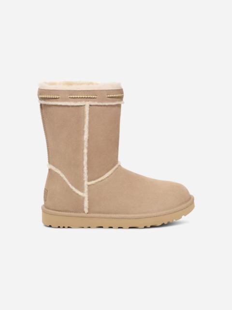 UGG ® Women's Classic Short Shearling Braid Sheepskin Classic Boots in Dune