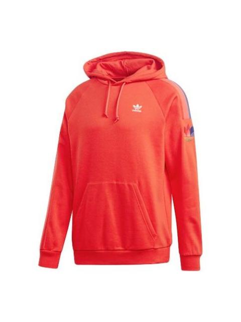 adidas adidas originals 3Dtf 3 Stp Hood logo Printing raglan sleeve hooded Sports Pink Red Fluorescence GE6