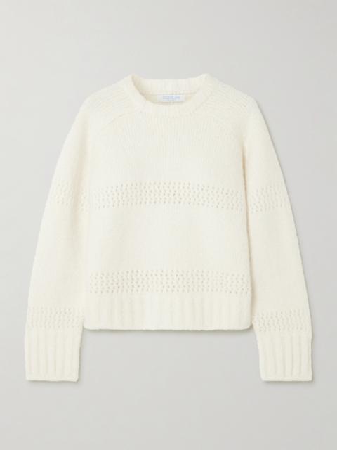 CALLE DEL MAR Pointelle-knit Cashmere And Silk-blend Sweater