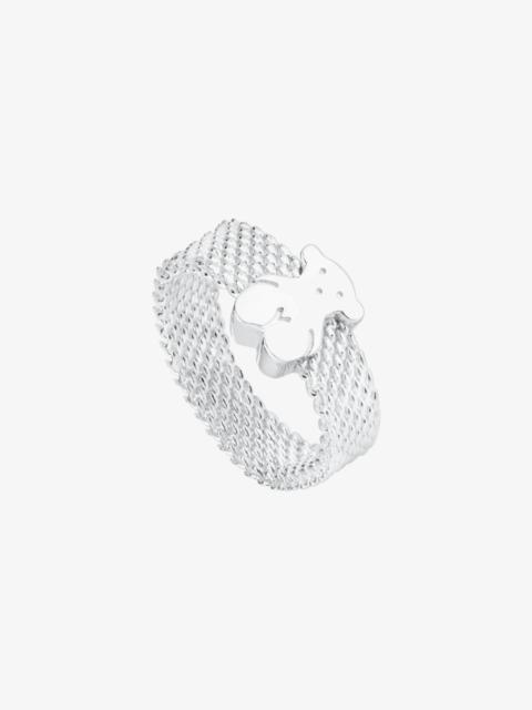 TOUS Silver Mesh Ring
