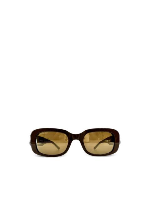 BALENCIAGA logo-detail rectangle-frame sunglasses