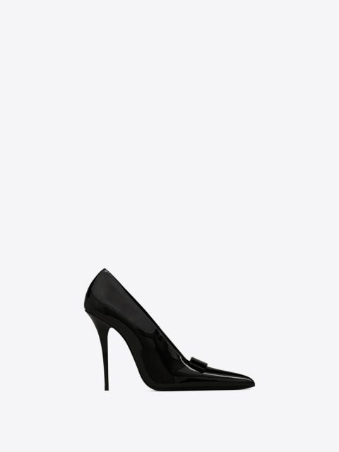 sue pumps in patent leather