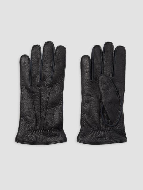 ZEGNA Men's Deerskin Gloves - Black