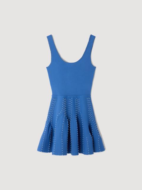 Sandro BEADED KNIT MINI DRESS