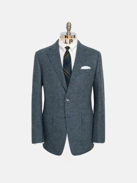 J. PRESS MADE-IN-USA BLUE TIC WEAVE CHEVIOT TWEED SPORT COAT