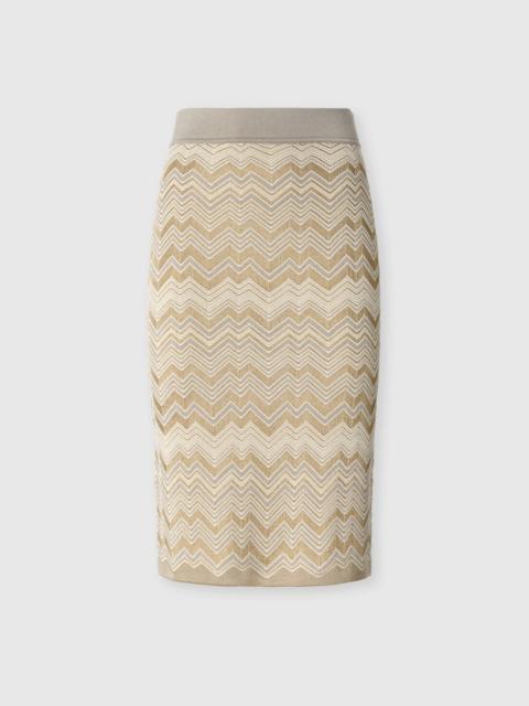 Missoni Chevron wool and viscose mini skirt