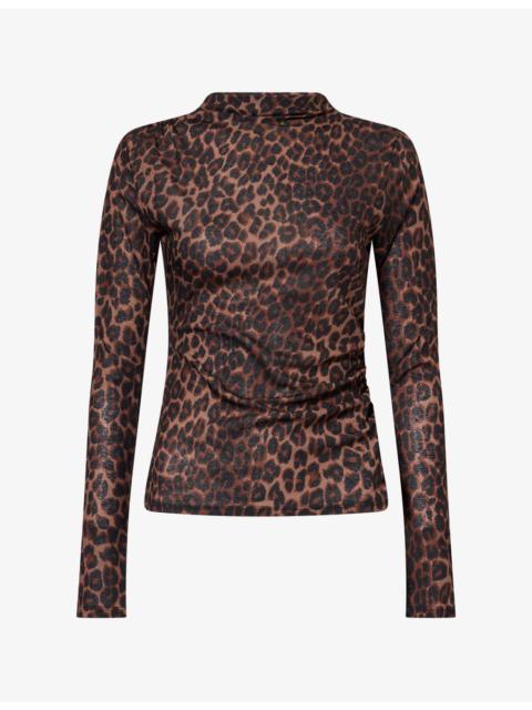 Rails Joelle Mock-Neck Woven Top