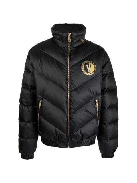 VERSACE JEANS COUTURE logo-patch padded jacket