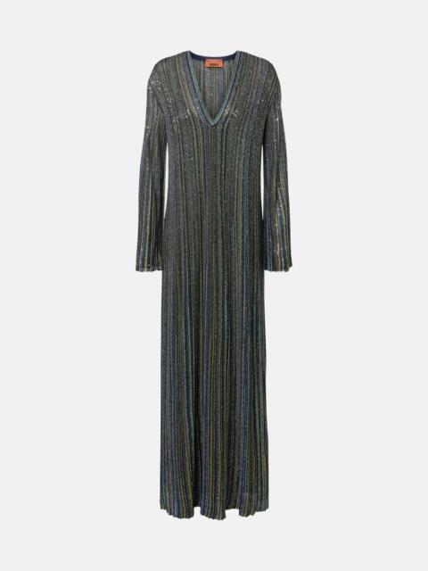 Missoni Striped lamé gown