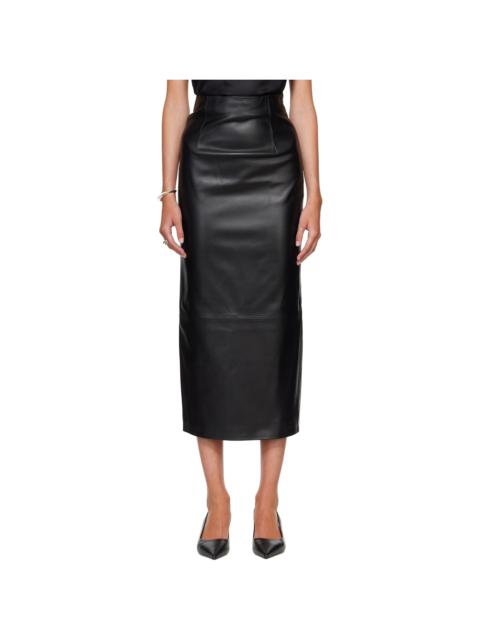 Loulou de Saison Black INGA Leather Maxi Skirt
