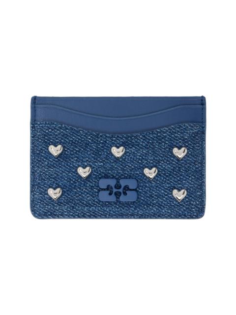 GANNI Navy Bou Denim Card Holder
