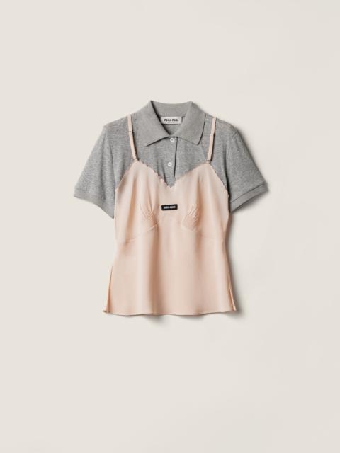 Miu Miu Marocain crepe top