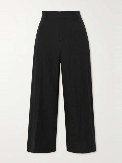 Cropped TENCEL Lyocell-blend straight-leg pants