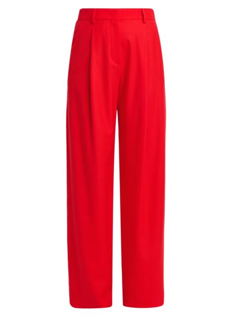GIORGIO ARMANI Women's Virgin Wool Wide-Leg Trousers - Geranium
