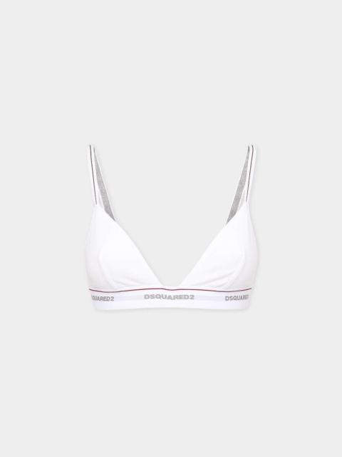 DSQUARED2 DSQUARED2 LOGO COTTON TRIANGLE BRA