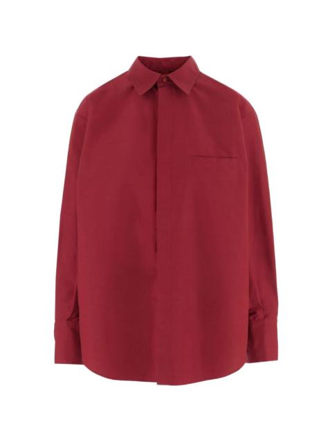 SA SU PHI ruffled-back shirt