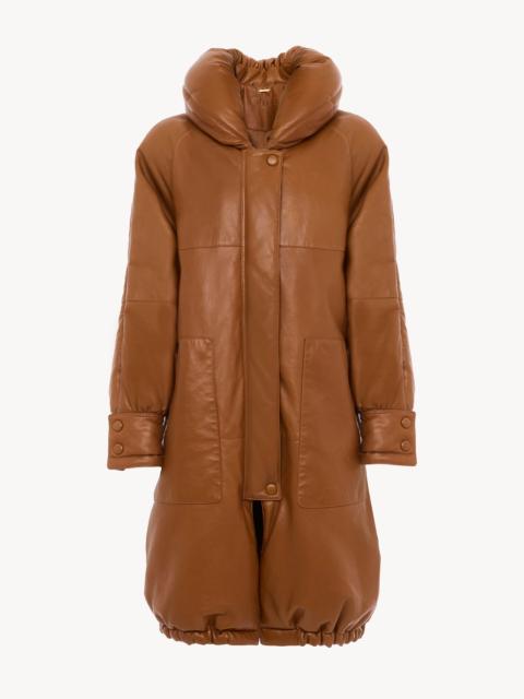 Chloé LONG PUFFER COAT IN LEATHER