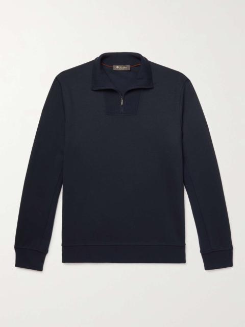 Virgin Wool-Blend Half-Zip Sweater